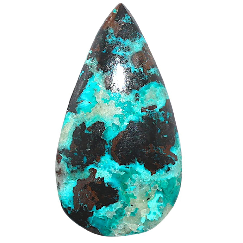 Shattuckite 17.5x32.35x4.5 mm Pear Shape Polished Gemstone LS39-08740