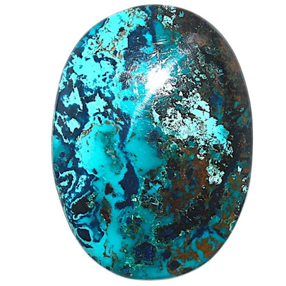 Shattuckite 22.2x30.4x4.5 mm Oval Shape Polished Gemstone LS39-08741