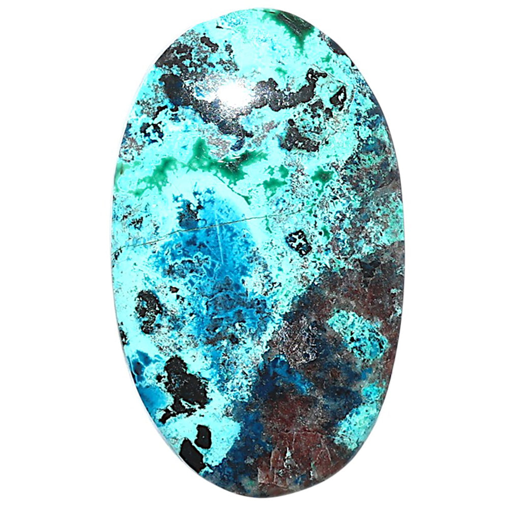 Shattuckite 21.2x35x5 mm Oval Shape Polished Gemstone LS39-08744
