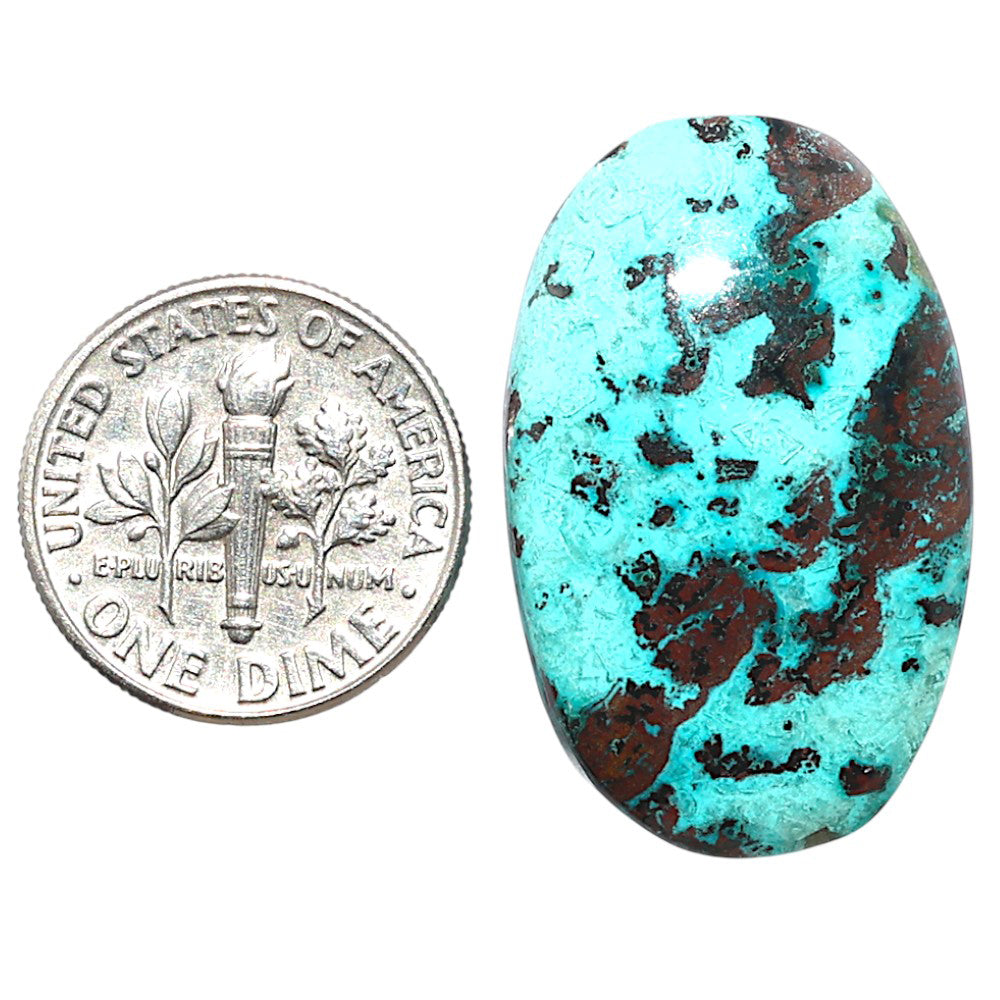 Shattuckite 18.3x29x5.3 mm Oval Shape Polished Gemstone LS39-08746