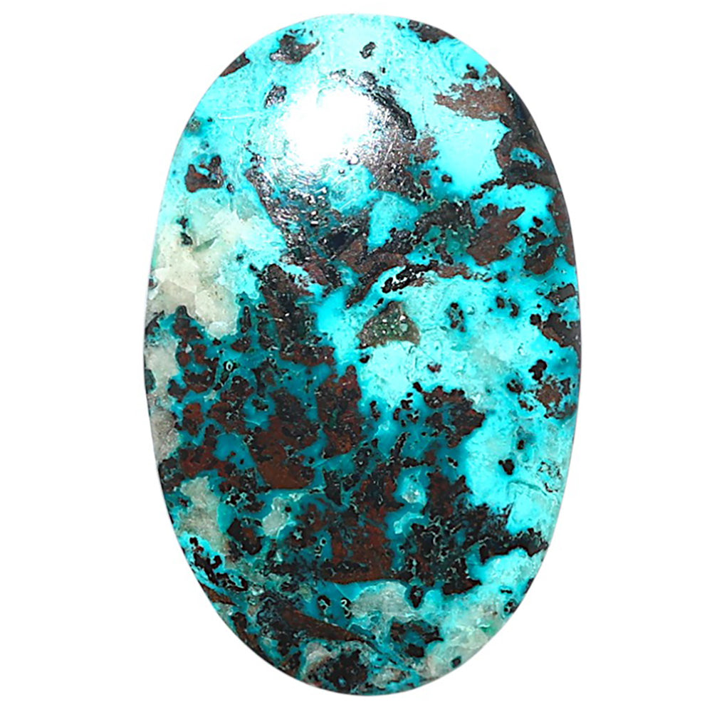 Shattuckite 22.3x34.3x4.6 mm Oval Shape Polished Gemstone LS39-08749