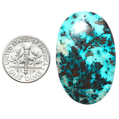 Shattuckite 22.3x34.3x4.6 mm Oval Shape Polished Gemstone LS39-08749