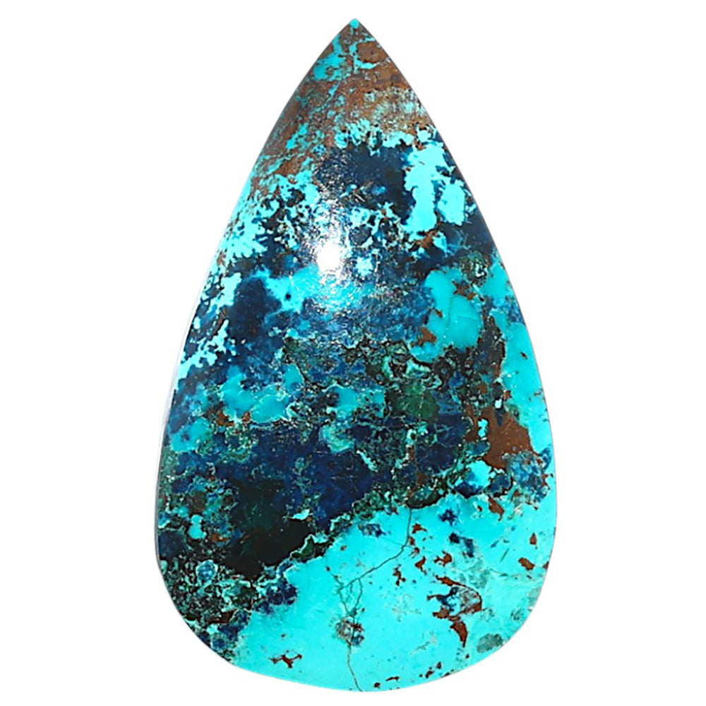 Shattuckite 18.7x31.4x6 mm Pear Shape Polished Gemstone LS39-08750