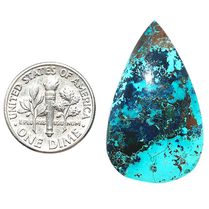 Shattuckite 18.7x31.4x6 mm Pear Shape Polished Gemstone LS39-08750