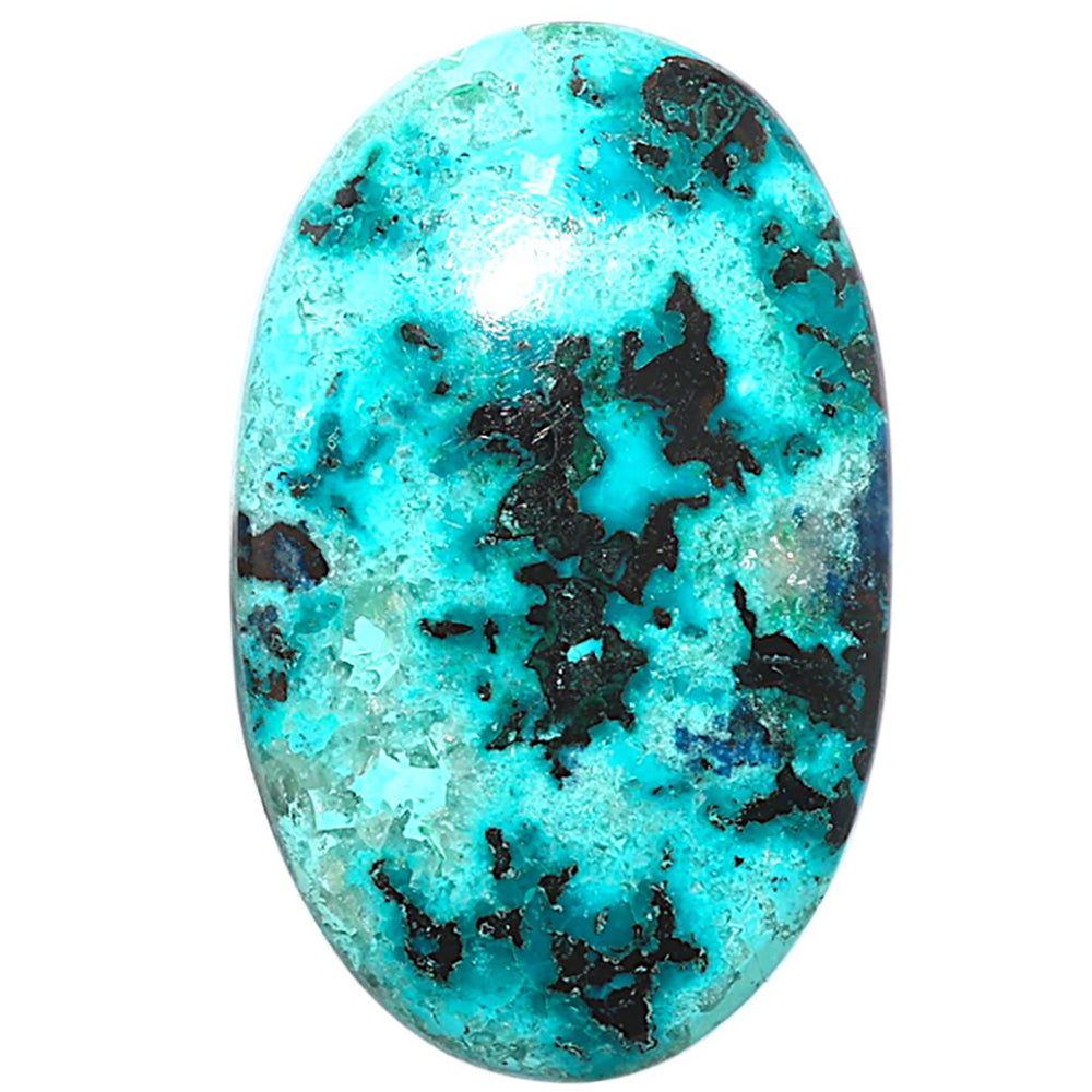 Shattuckite 24.8x39.7x6.5 mm Oval Shape Polished Gemstone LS39-08751