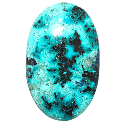 Shattuckite 24.8x39.7x6.5 mm Oval Shape Polished Gemstone LS39-08751