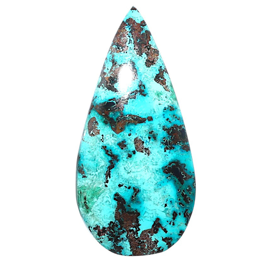 Shattuckite 17x35.3x5 mm Pear Shape Polished Gemstone LS39-08752
