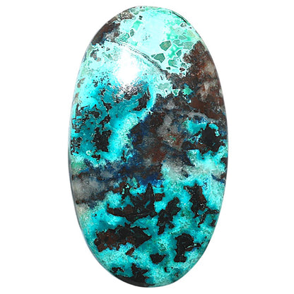 Shattuckite 25.4x44.6x5.3 mm Oval Shape Polished Gemstone LS39-08753