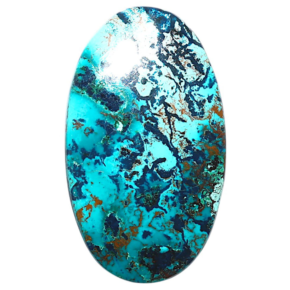 Shattuckite 22.9x39.3x4.7 mm Oval Shape Polished Gemstone LS39-08754