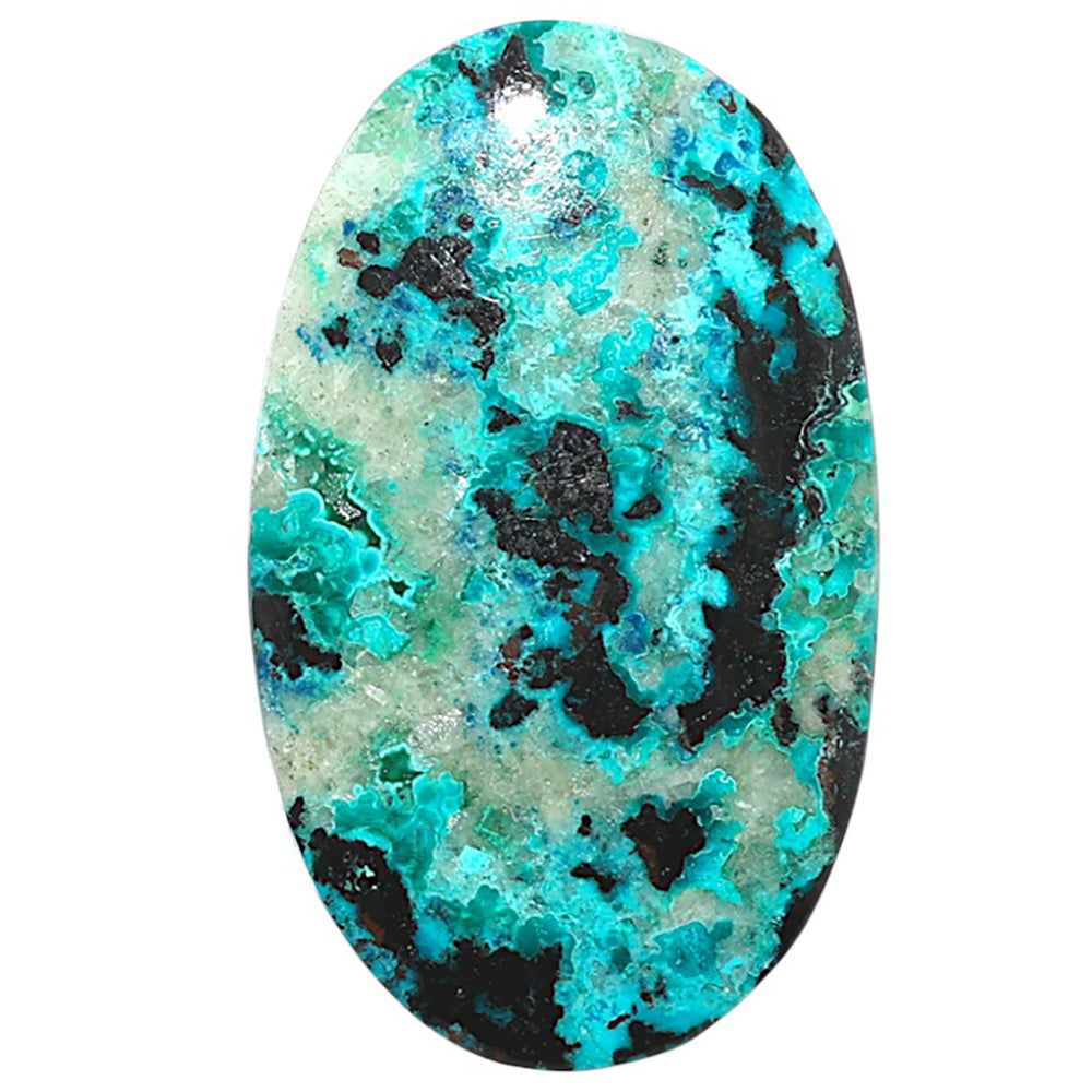 Shattuckite 22.85x37.75x4.5 mm Oval Shape Polished Gemstone LS39-08755