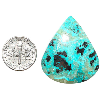 Shattuckite 29.1x34.4x5.5 mm Heart Shape Polished Gemstone LS39-08756