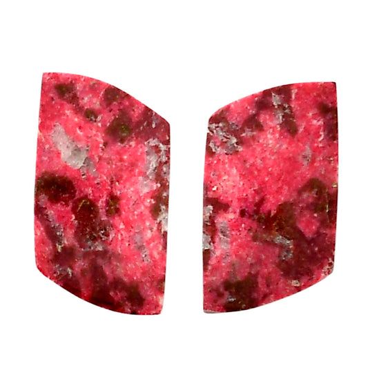 Pink Thulite Pair 14x27.2x4 mm Fancy Shape Polished Gemstone LS42-04305