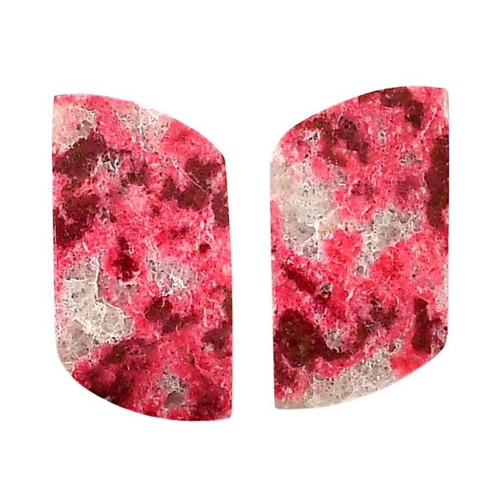 Pink Thulite Pair 13.6x27.8x4 mm Fancy Shape Polished Gemstone LS42-04307