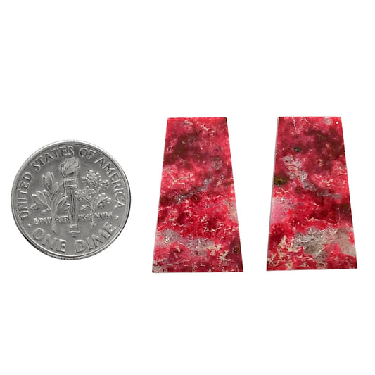 Pink Thulite Pair 13.7x23x4 mm Fancy Shape Polished Gemstone LS42-04308
