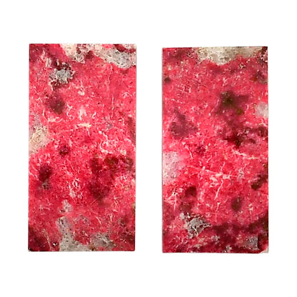 Pink Thulite Pair 13.5x25.8x3.5 mm Baguette Shape Polished Gemstone LS42-04310