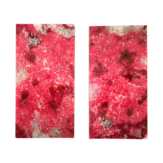 Pink Thulite Pair 13.5x25.8x3.5 mm Baguette Shape Polished Gemstone LS42-04310