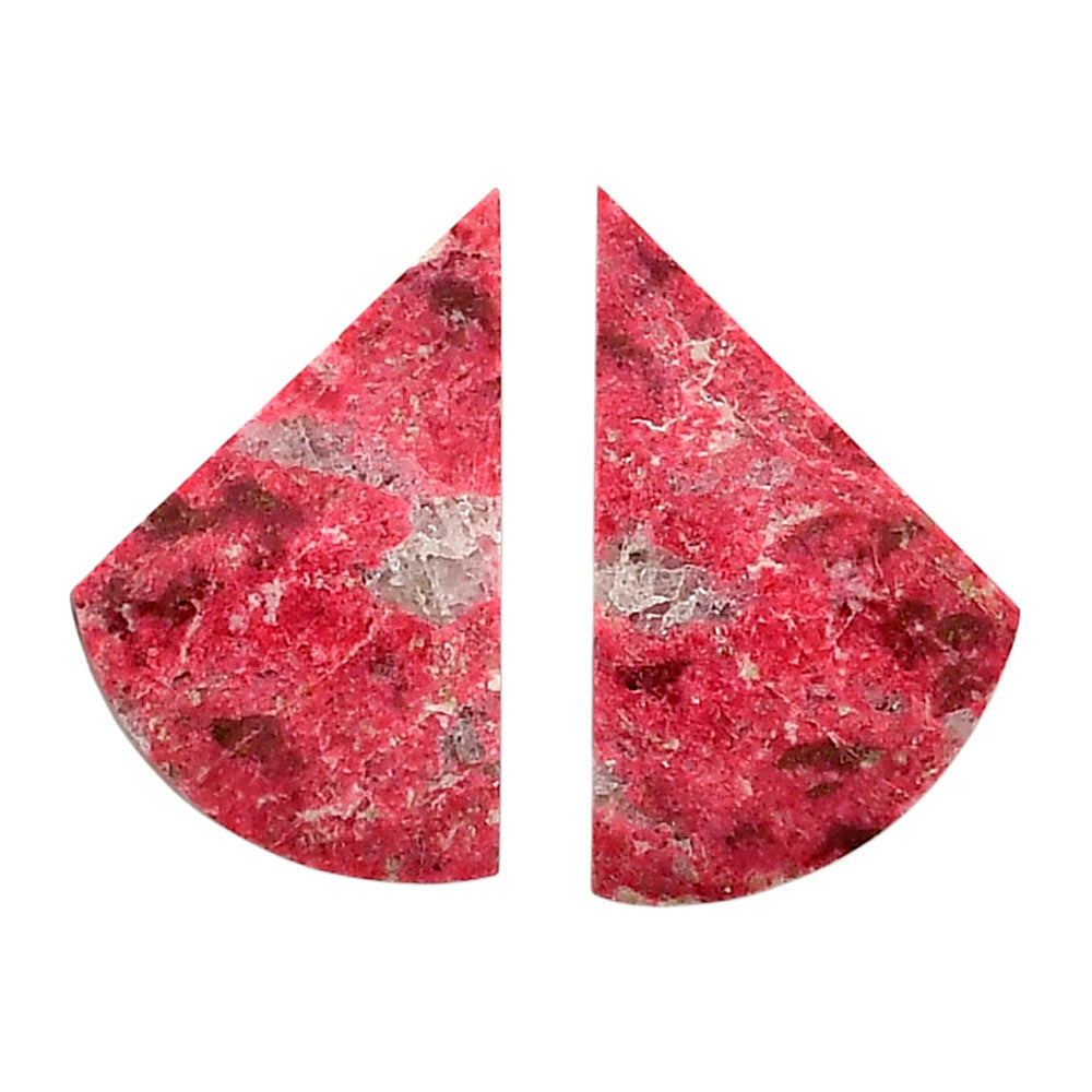 Pink Thulite Pair 17.2x28.5x4.5 mm Fancy Shape Polished Gemstone LS42-04318