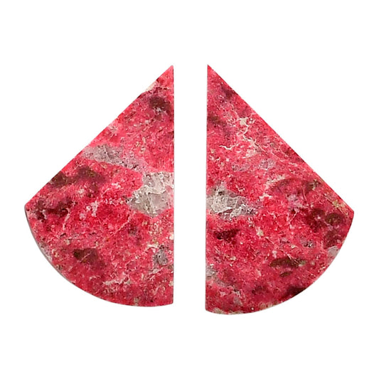 Pink Thulite Pair 17.2x28.5x4.5 mm Fancy Shape Polished Gemstone LS42-04318