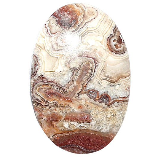 Laguna Lace Agate 21.4x31.7x5.8 mm Oval Shape Polished Gemstone LS45-08859
