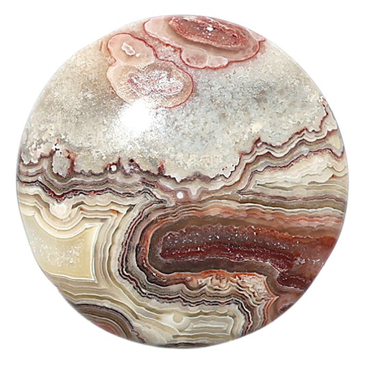 Laguna Lace Agate 28.9x28.9x6 mm Round Shape Polished Gemstone LS45-08868