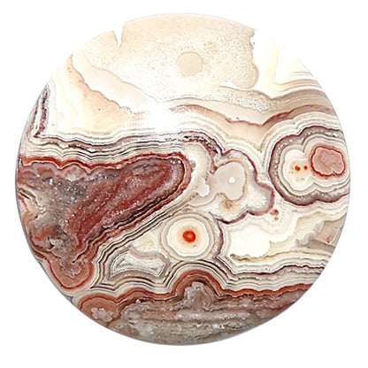 Laguna Lace Agate 23.3x23.3x5.7 mm Round Shape Polished Gemstone LS45-08869