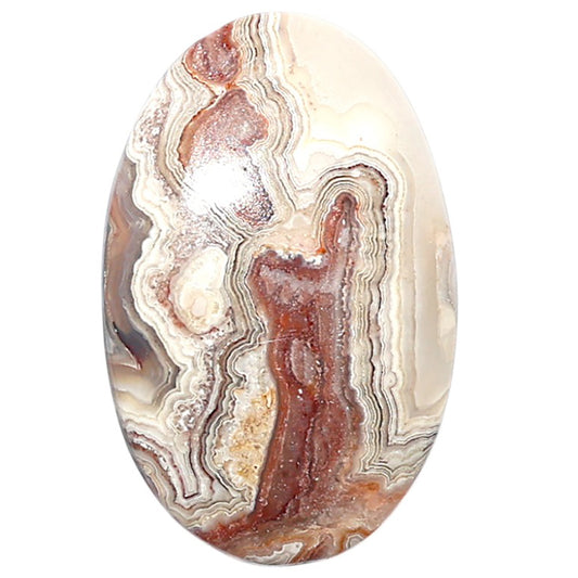 Laguna Lace Agate 19.5x30.4x5 mm Oval Shape Polished Gemstone LS45-08870