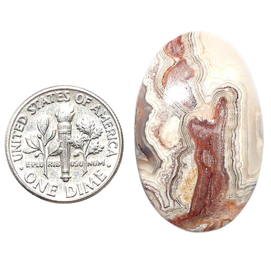 Laguna Lace Agate 19.5x30.4x5 mm Oval Shape Polished Gemstone LS45-08870