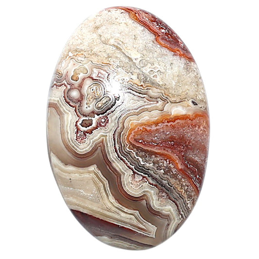 Laguna Lace Agate 20x29.8x6.3 mm Oval Shape Polished Gemstone LS45-08871
