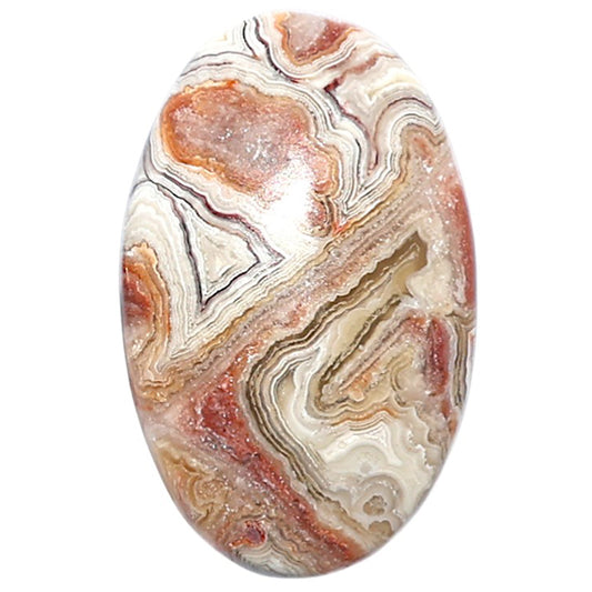 Laguna Lace Agate 17.4x27.8x5.7 mm Oval Shape Polished Gemstone LS45-08873