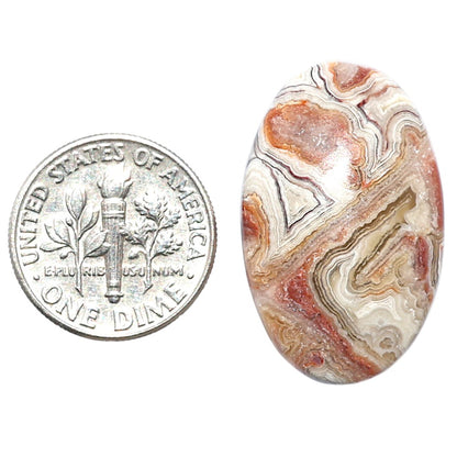 Laguna Lace Agate 17.4x27.8x5.7 mm Oval Shape Polished Gemstone LS45-08873