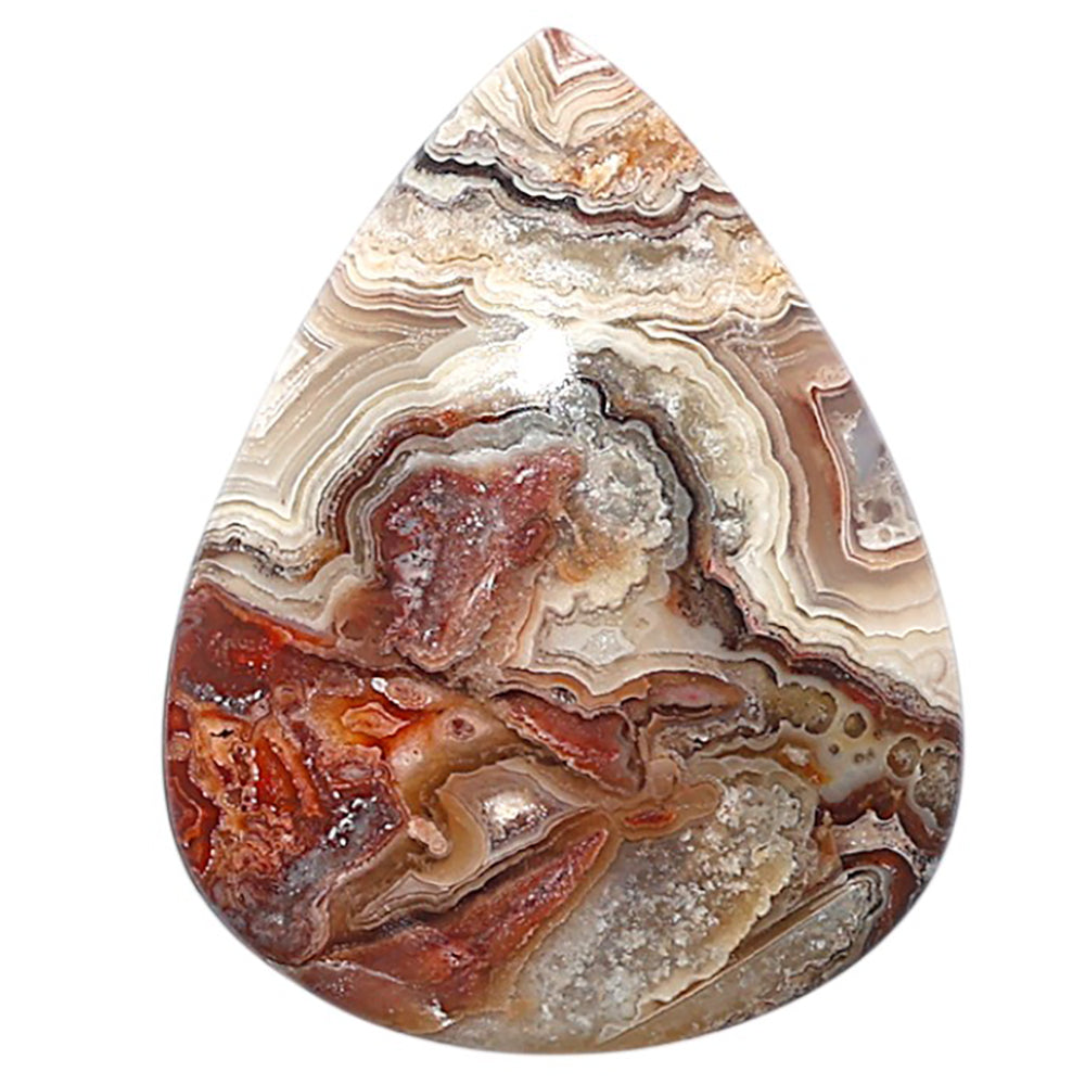 Laguna Lace Agate 24x30.9x6.5 mm Pear Shape Polished Gemstone LS45-08876