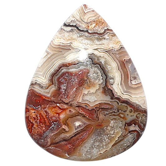 Laguna Lace Agate 24x30.9x6.5 mm Pear Shape Polished Gemstone LS45-08876