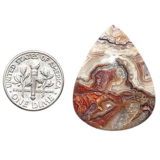 Laguna Lace Agate 24x30.9x6.5 mm Pear Shape Polished Gemstone LS45-08876