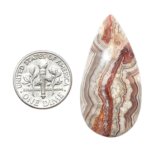 Laguna Lace Agate 18.5x37.15x5.5 mm Pear Shape Polished Gemstone LS45-08877