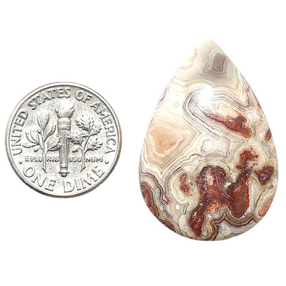 Laguna Lace Agate 21.2x31x5.8 mm Pear Shape Polished Gemstone LS45-08878