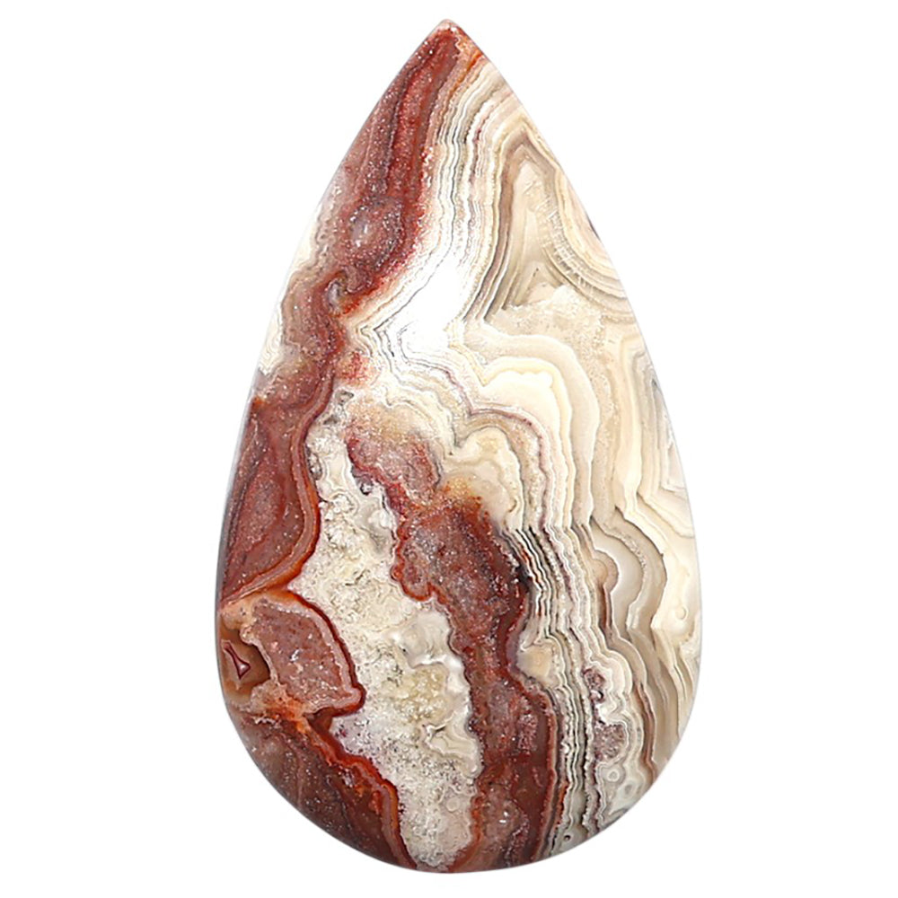 Laguna Lace Agate 21.7x38.1x5 mm Pear Shape Polished Gemstone LS45-08879