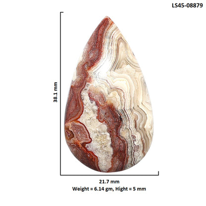 Laguna Lace Agate 21.7x38.1x5 mm Pear Shape Polished Gemstone LS45-08879