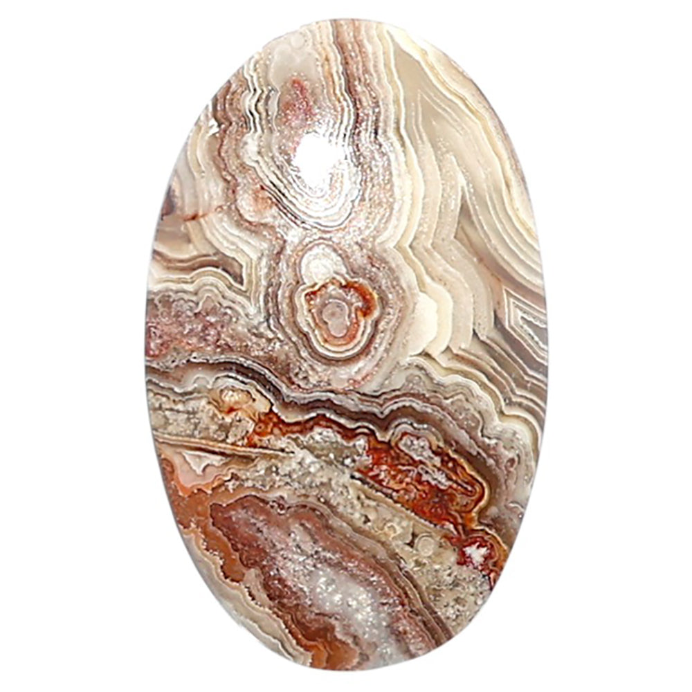 Laguna Lace Agate 14.8x23.9x5 mm Oval Shape Polished Gemstone LS45-08880
