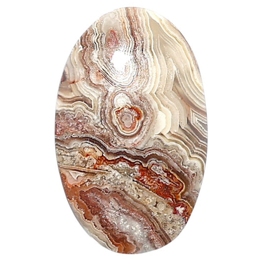 Laguna Lace Agate 14.8x23.9x5 mm Oval Shape Polished Gemstone LS45-08880