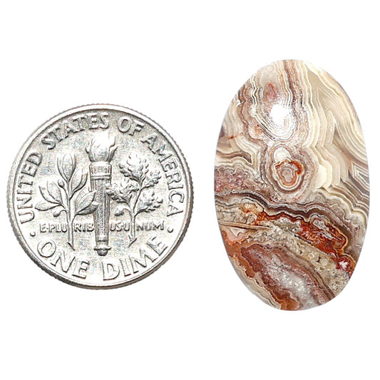 Laguna Lace Agate 14.8x23.9x5 mm Oval Shape Polished Gemstone LS45-08880
