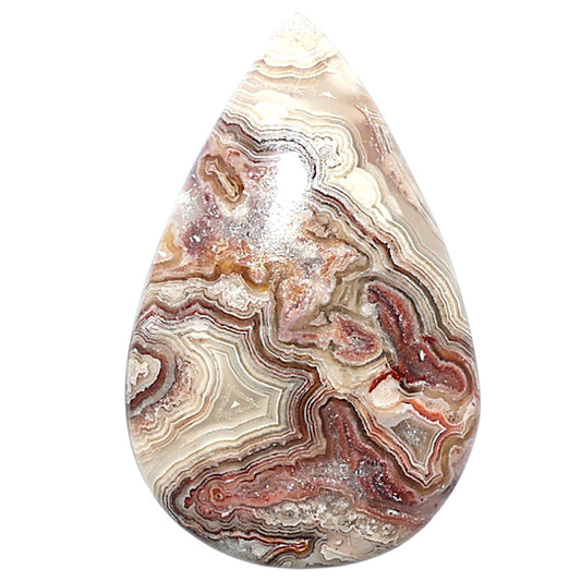 Laguna Lace Agate 22.2x34.6x5.5 mm Pear Shape Polished Gemstone LS45-08881