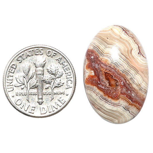Laguna Lace Agate 16x24.1x6 mm Oval Shape Polished Gemstone LS45-08882