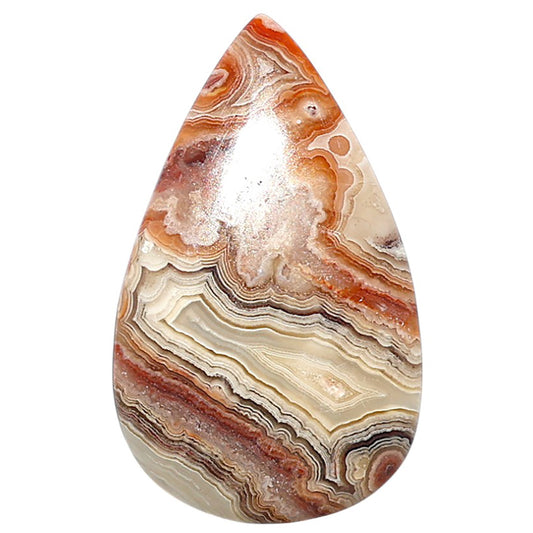 Laguna Lace Agate 21.5x35.3x5 mm Pear Shape Polished Gemstone LS45-08883