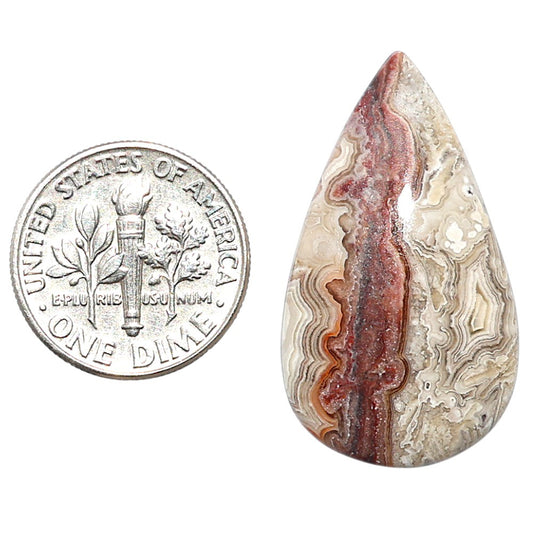 Laguna Lace Agate 17.6x31x5.5 mm Pear Shape Polished Gemstone LS45-08885