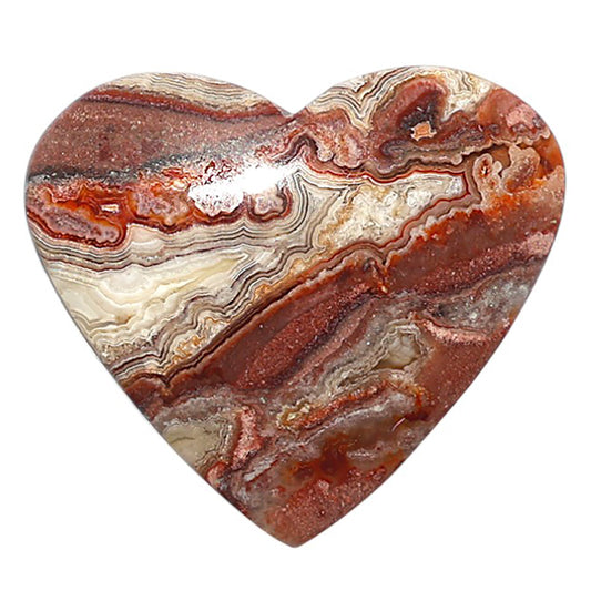 Laguna Lace Agate 29.2x33.1x5.5 mm Heart Shape Polished Gemstone LS45-08889