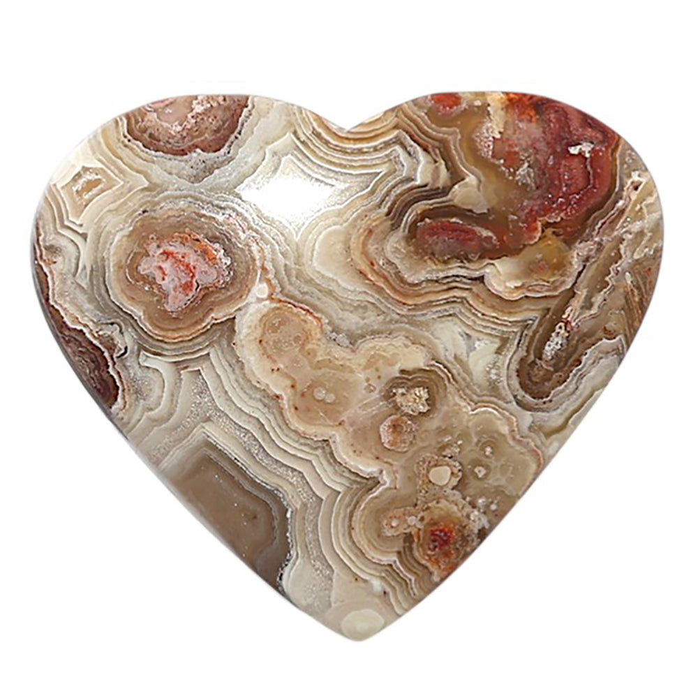 Laguna Lace Agate 27.7x32x5.7 mm Heart Shape Polished Gemstone LS45-08890