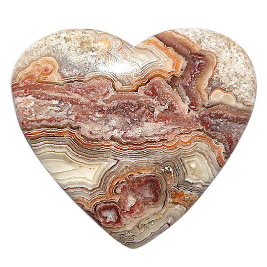 Laguna Lace Agate 27.9x31.2x6 mm Heart Shape Polished Gemstone LS45-08891