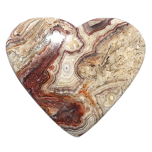 Laguna Lace Agate 28.6x33.45x5.5 mm Heart Shape Polished Gemstone LS45-08892