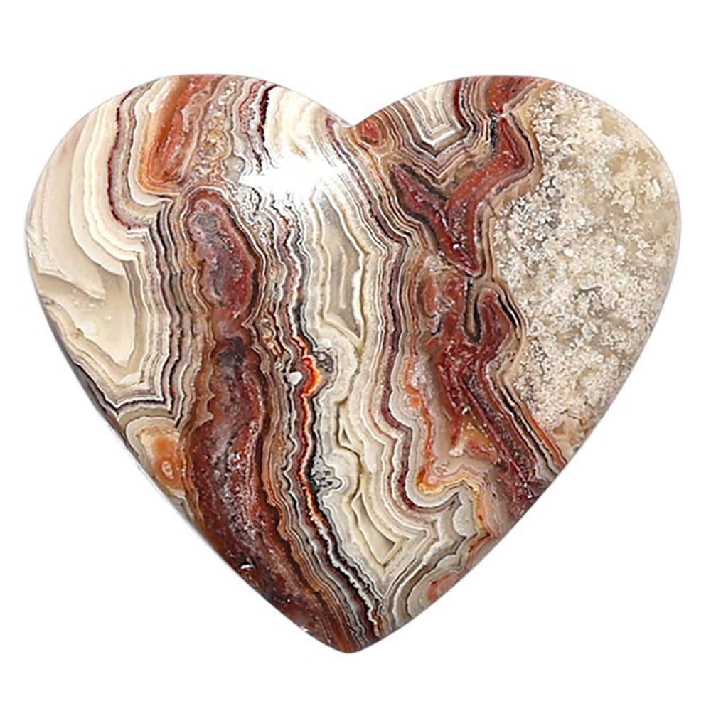 Laguna Lace Agate 27.65x31.35x6 mm Heart Shape Polished Gemstone LS45-08896