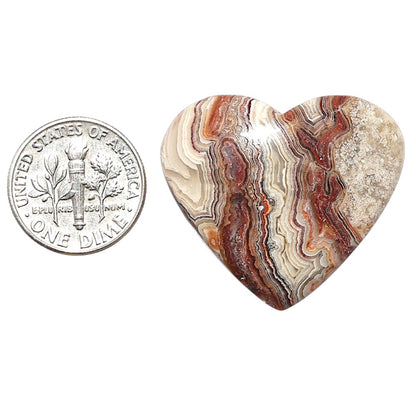 Laguna Lace Agate 27.65x31.35x6 mm Heart Shape Polished Gemstone LS45-08896